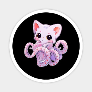 Pink cute Cthulhu cat Magnet